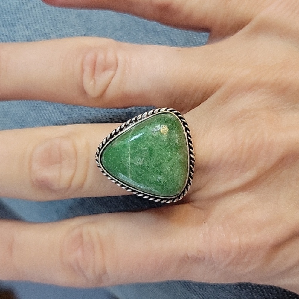 AVENTURINE 925 SILVER RING